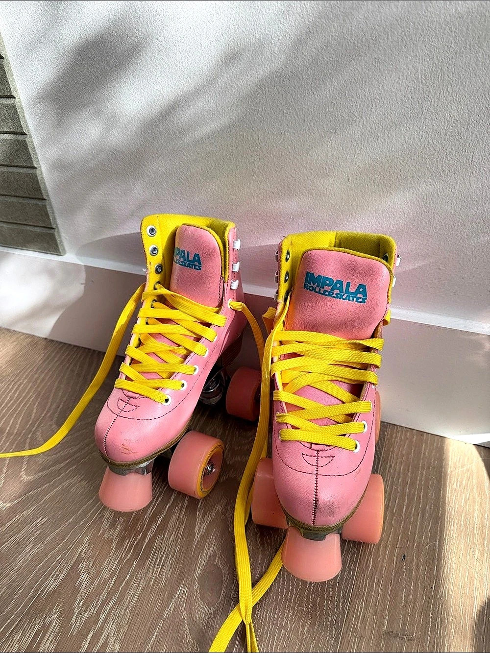 Impala Roller Skates Pink & Yellow Kids US 1